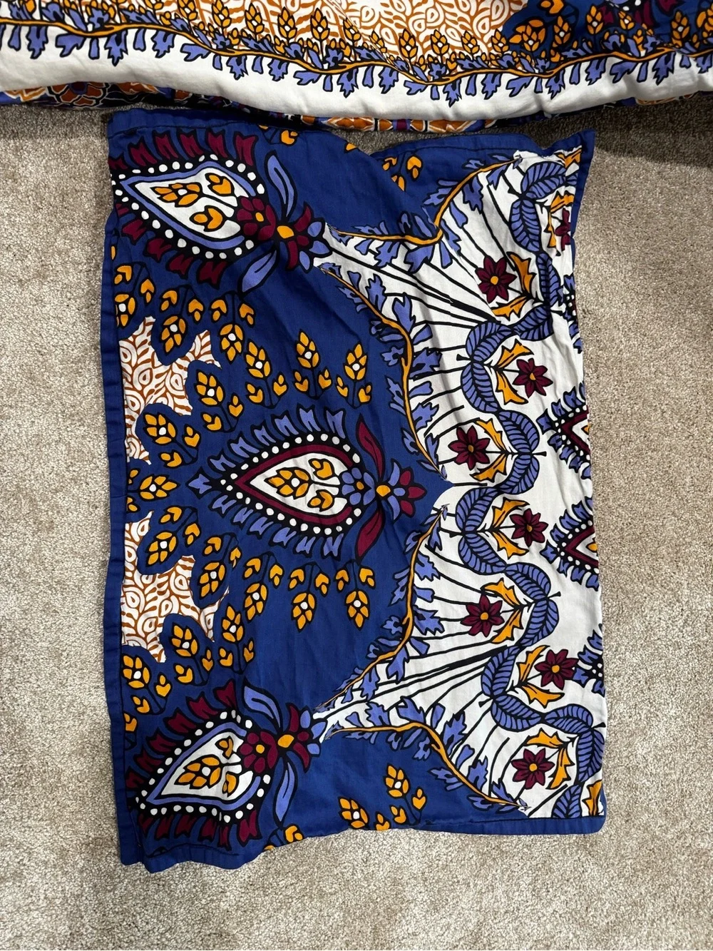 Anthology Bohemian Navy and Cream Mandala Comforter Set